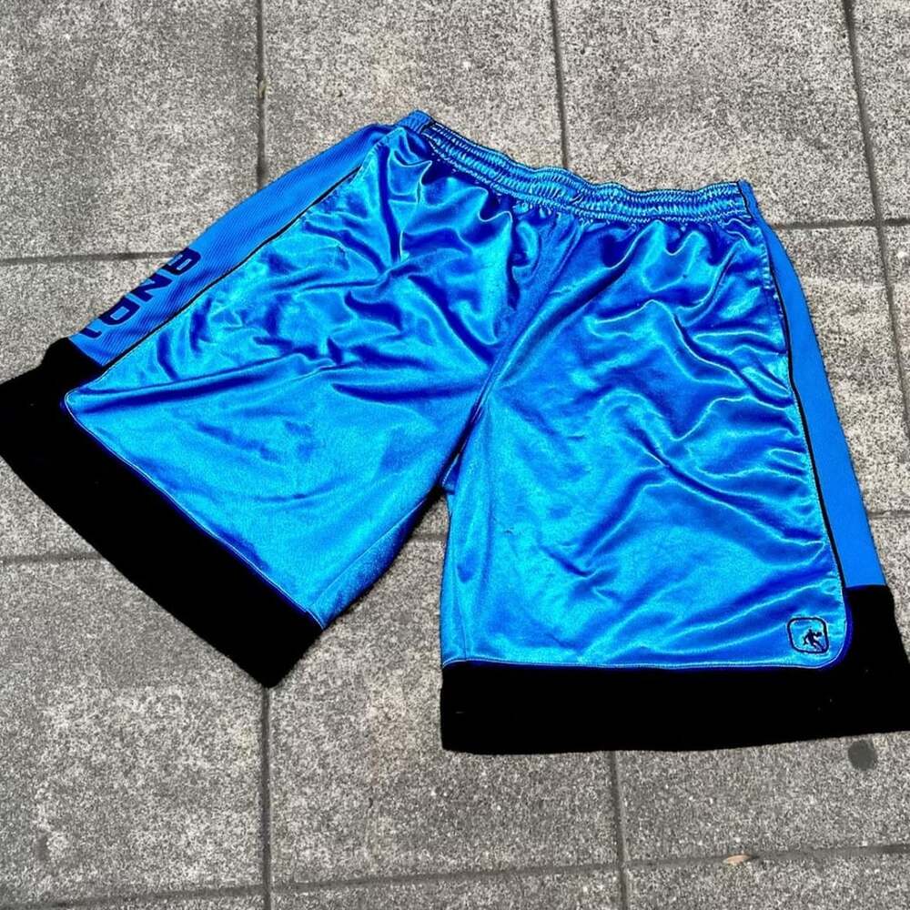 AND1 Dazzle Basketball Shorts XXL Ice Blue Shiny Mesh Baggy